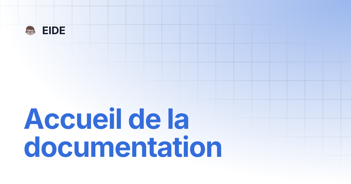 Accueil de la documentation | EIDE